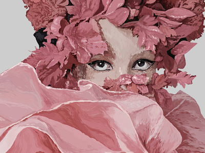 Lady in pink digital art digital painting fashion illustration fashion illustrator fashion sketch illustration ipadproart procreate