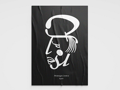 Font Face corsiva design illustration monotype poster poster design typography