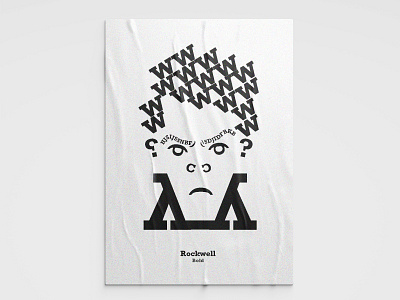 Font Face design illustration poster poster design rockwell typography vector
