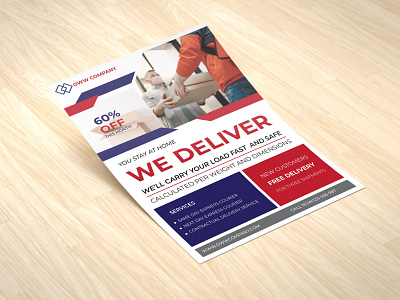 Flyer template branding illustration