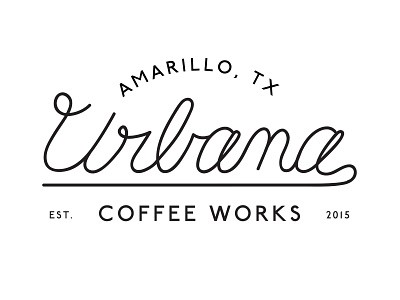 Urbana branding design hand lettering lockup logo script typography