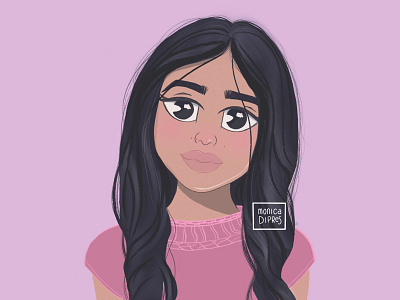 My Headshot character design characterdesign headshot illustration people pink selfie