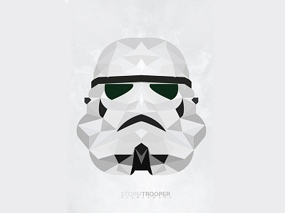 Storm Trooper design illustration low poly lowpoly movie star wars
