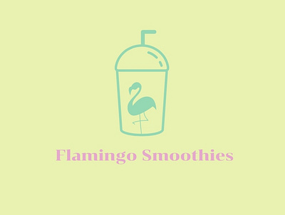 Flamingo Smoothies design flamingo illustration logo miami smoothies
