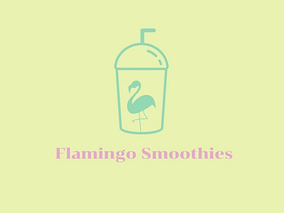 Flamingo Smoothies design flamingo illustration logo miami smoothies
