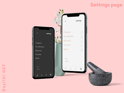 Settings Page - DayliUi 007 app dayli challenge dayliui design figma ui ux