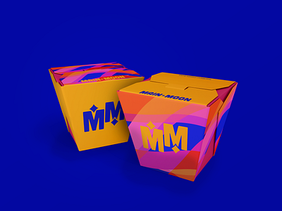 Main Moon- Takeout Box brand identity branding design illustration mockup packaging packaging design product design