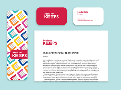 Books for Keeps Print Collateral brand design brand identity brand strategy branding branding design graphic design identity design logo logo design