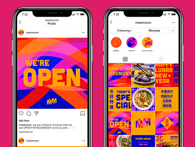 Main Moon Social Media brand design brand identity brand strategy branding branding design design graphic design instagram instagram post logo logo design social media social media design