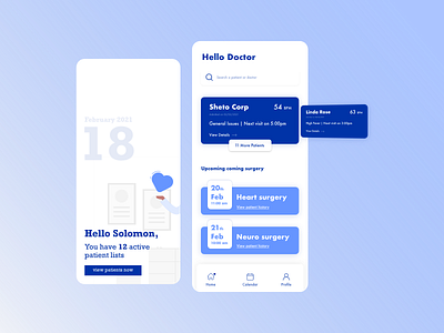 DoctorApp app concept design minimal ui ux