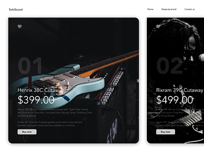 E-Commerce Landing Page concept design flat granddesignlab minimal ui ux web