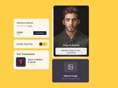 Card Ui Kit app concept design granddesignlab minimal ui ux