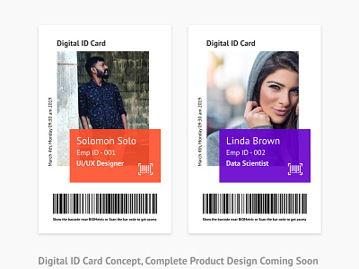 Digital ID Card concept design id card ui ux