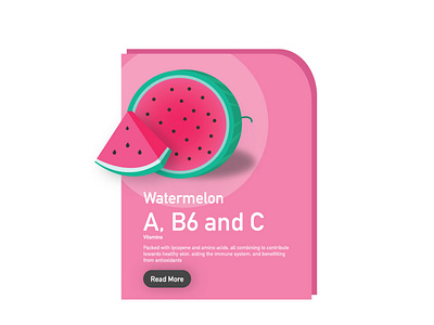 3D Watermelon Card Design