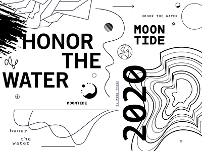 Moon Tide brand branding design icon icons illustration lettering logo type typography