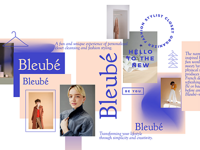 Bleubé brand branding color design fashion icons illustration poster type typography