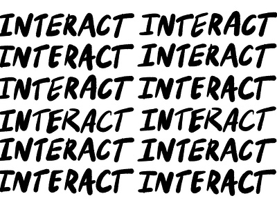 Interact logo brand design illustration lettering logo pattern poster type typography