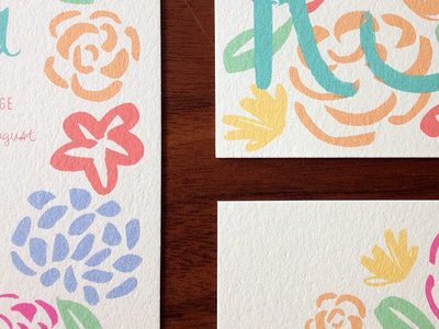 Floral wedding invites design flower illustration ink invites pattern print wedding
