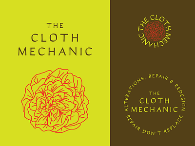 The Cloth Mechanic brand color design logo pattern typography