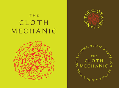 The Cloth Mechanic brand color design logo pattern typography