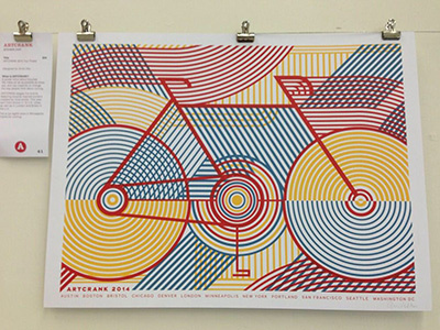 Artcrank Tour Poster 2014 artcrank bicycle bike design poster