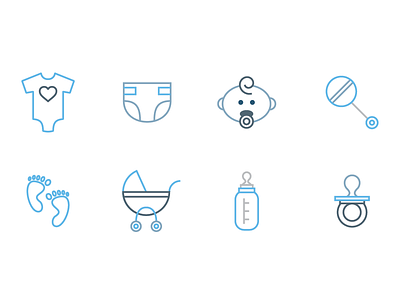 Babes baby design icons illustration