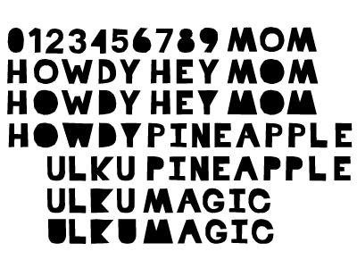 Kazootie 2 typography