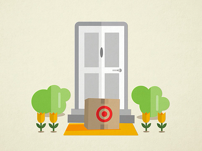Target delivery animation bullseye deliver design front door target