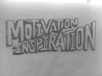 Motivation/Inspiration mural sketch typography