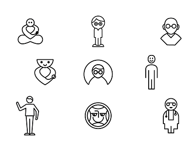 Figures branding design face figure guroo icon logo man medical