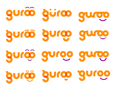 Guroo face design face guroo guru health logo smile