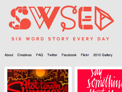 swsed July - site lettering logo swsed typography