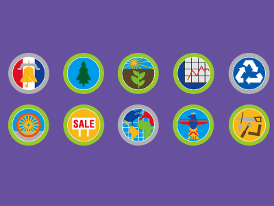 Boyscout badge icons color icons