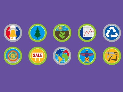 Boyscout badge icons