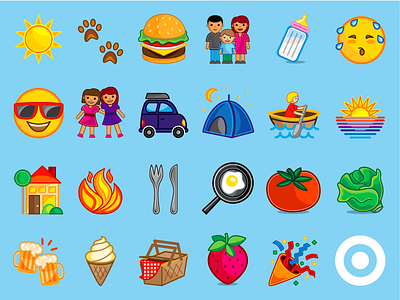 Emoji Summer emoji emojis illustration summer target