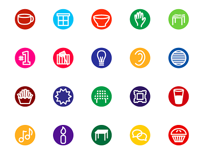 Designing Icons design design for dribbble iconography icons restaurant senses symbol