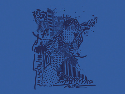 MN tshirt blue design illustration minneapolis minnesota scribble shirt sketch state tshirt
