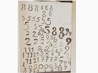 Numbers design numbers sketch