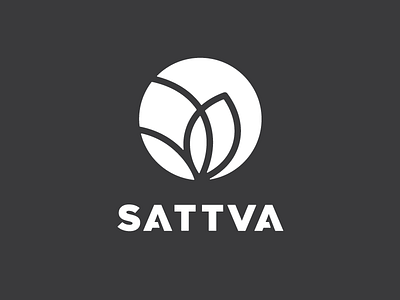 Sattva Healing Arts arts brand design flower healing icon logo massage