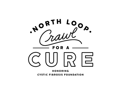 Crawl for a Cure charity design lockup logo minneapolis minnesota north loop