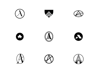 Auto a auto brand design icon logo monogram registry
