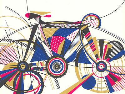 Infinite art bike design infinite poster print sale screenprint