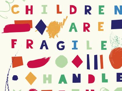 Children are fragile book illustration lettering swsed typography