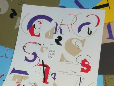 CrossTalk print lettering poster print screenprint typography