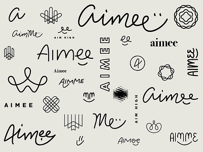 Aimee design financial logo script tech