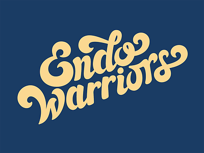 Endo Warriors lettering script type typography