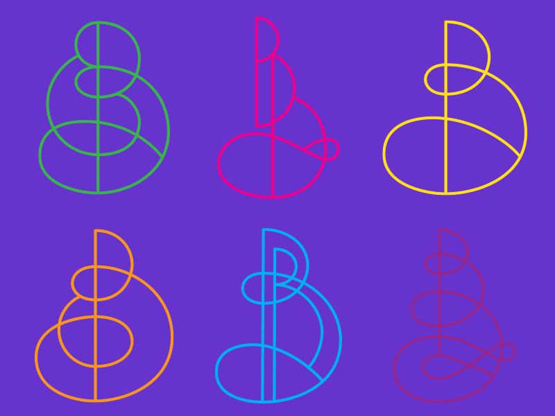 BB b design logo monogram monoline