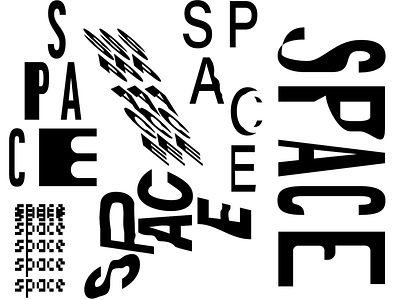 S P A C E design lettering typography