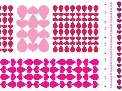 <3 brand exclamation point head hearts logo pattern