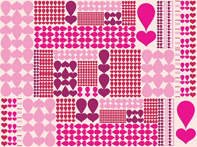 <3 ! heart pattern valentine